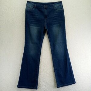 CG L Womens Blue Wash Denim Flare‎ Jeans Size 8A